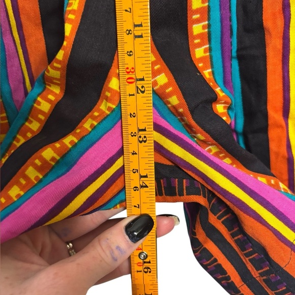 NWT VTG Woodstock 80s Live in Color Colorful Cotton Stripped Shorts Size Medium - Picture 9 of 11